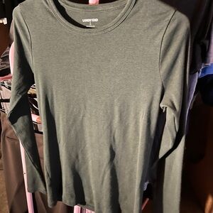 Lands' End Women's Olive Long Sleeve Tee
